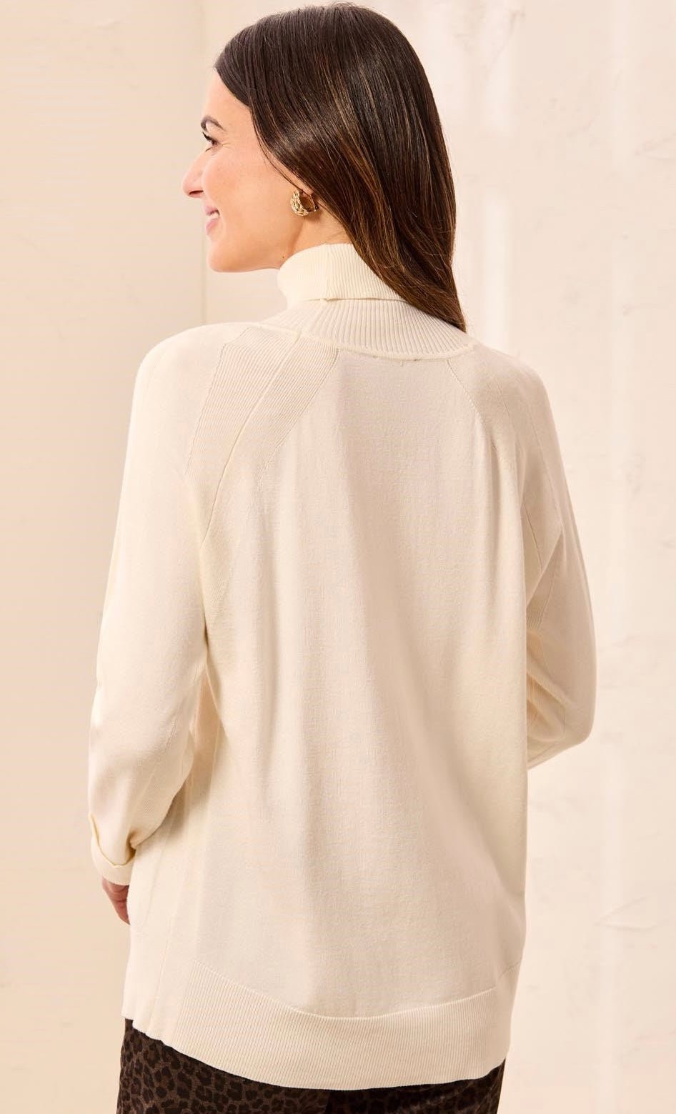 Tribal Women's Soft Viscose Blend Long Sleeve Mock Turtleneck Sweater - OLIVIA'S