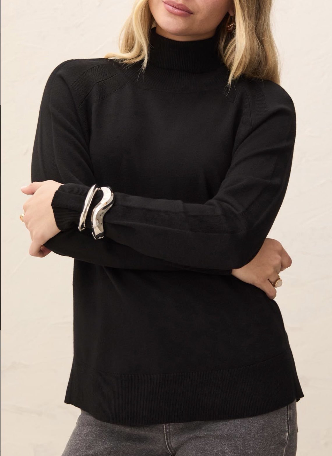 Tribal Women's Soft Viscose Blend Long Sleeve Mock Turtleneck Sweater - OLIVIA'S