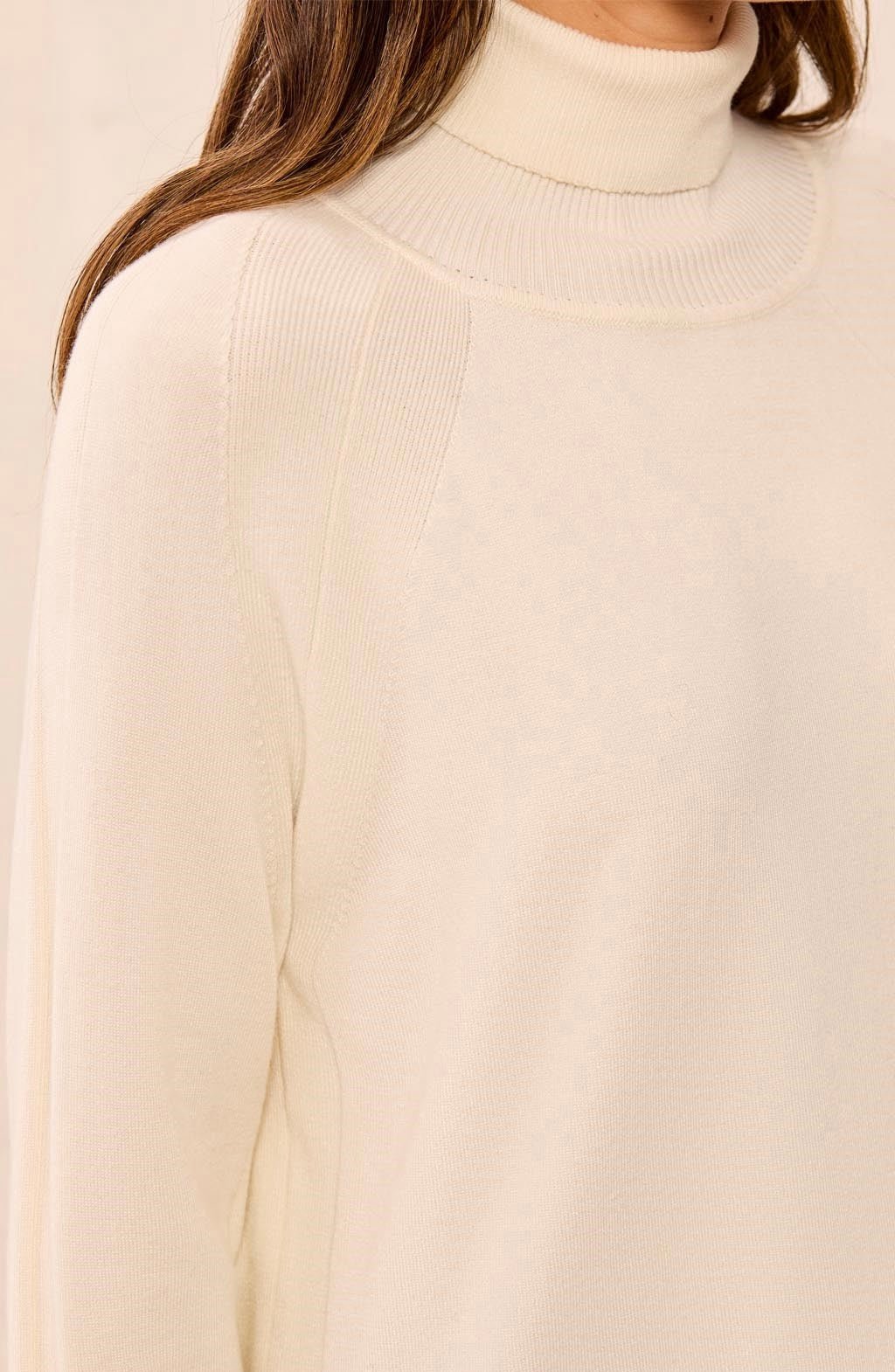 Tribal Women's Soft Viscose Blend Long Sleeve Mock Turtleneck Sweater - OLIVIA'S