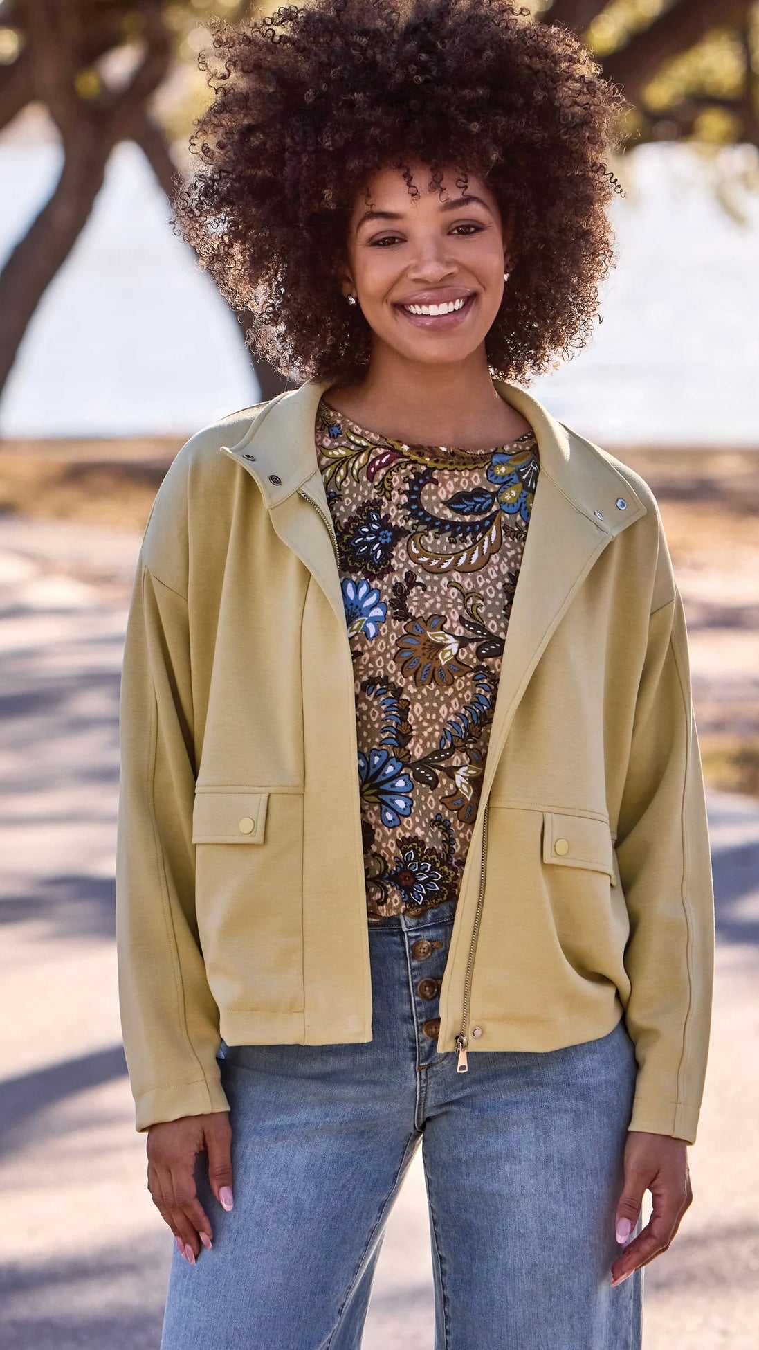 Tribal Women’s Zip Front Coat With Lining - OLIVIA'S