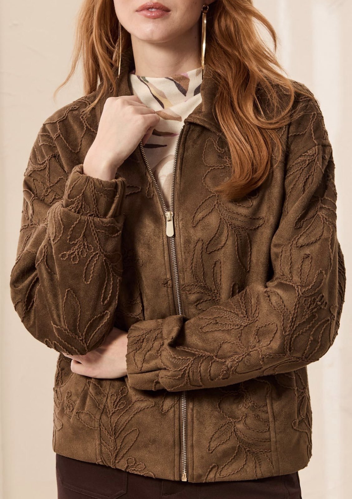 Tribal Zipfront coat dk fossil 32050 - OLIVIA'S