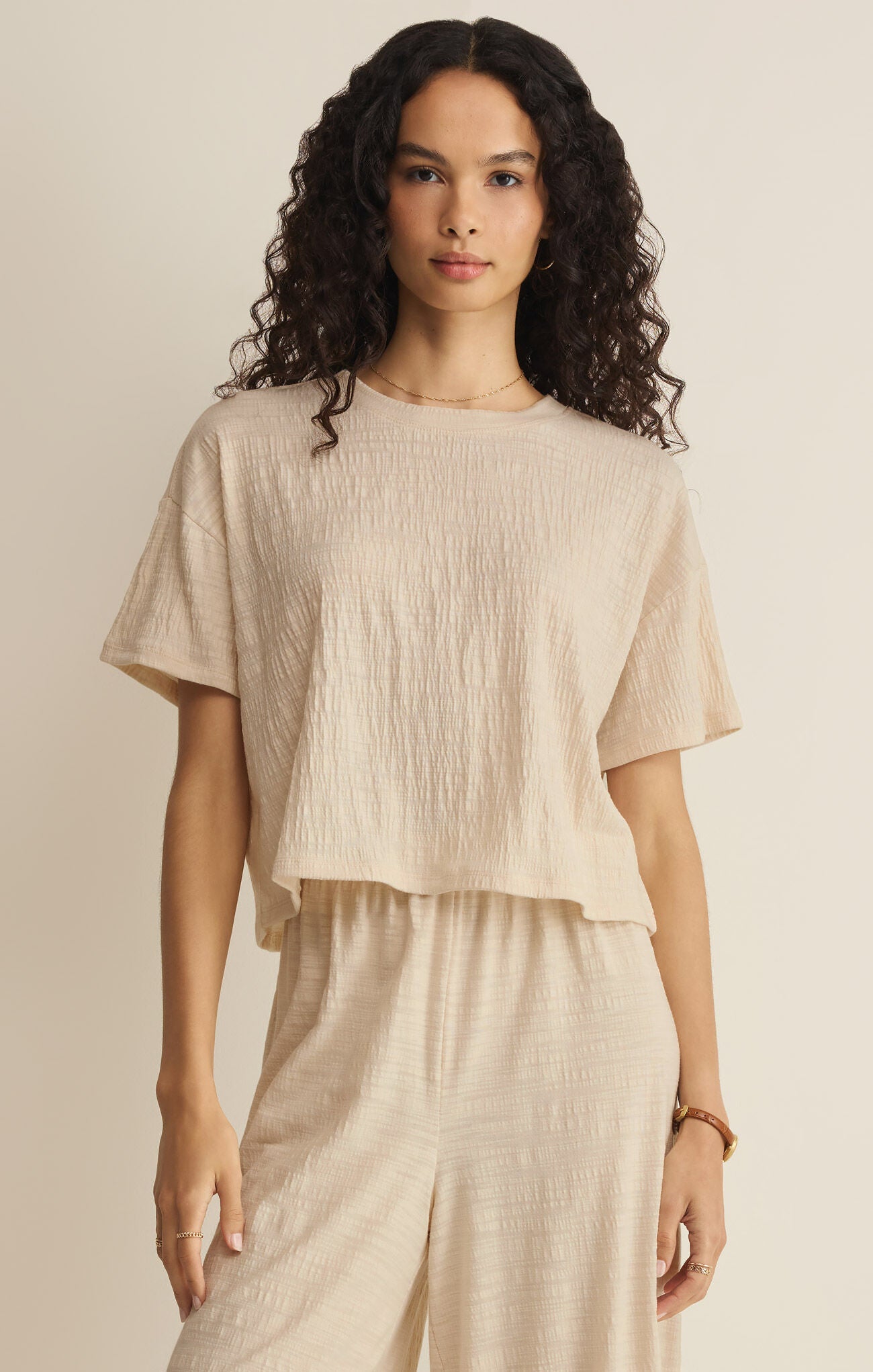Sway Textured Cropped Tee
