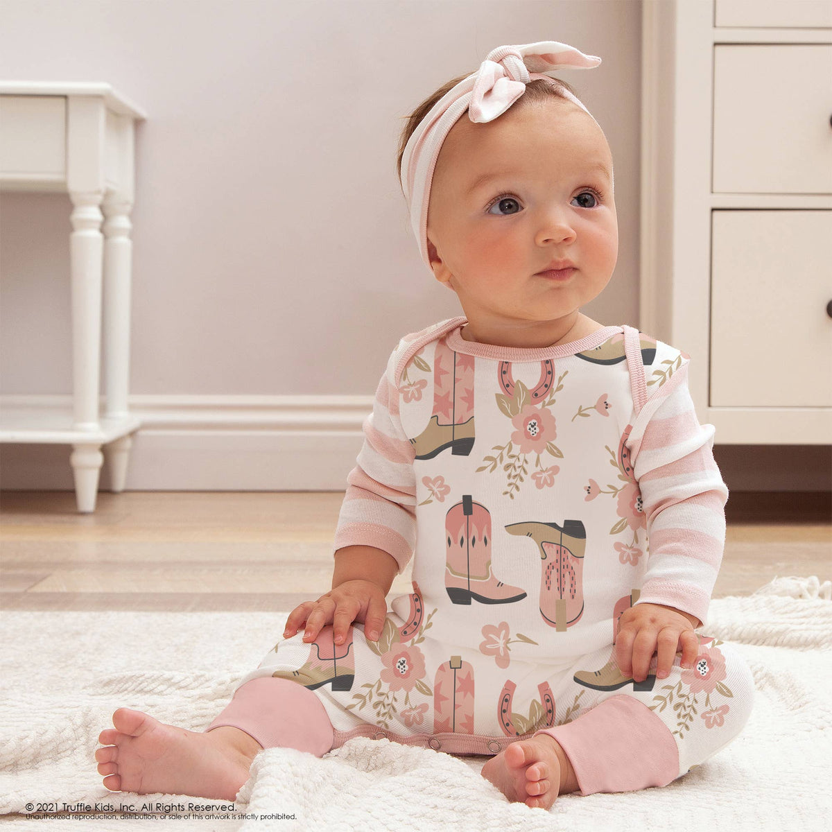 Western Cowgirl Baby Romper - OLIVIA'S