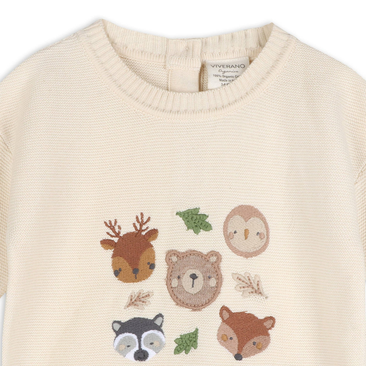 Woodland Animals Knit Baby Pullover (Organic Cotton) - OLIVIA'S
