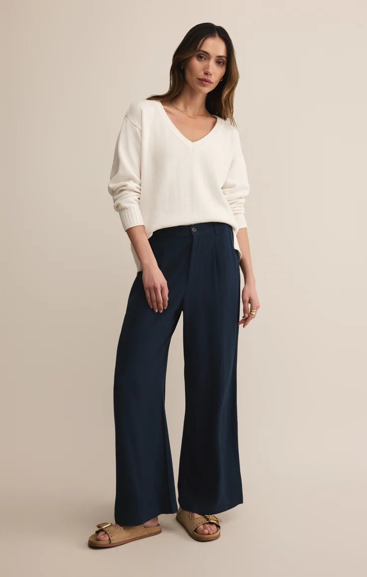 Z Supply All Around Cotton V-Neck Sweater - OLIVIA'S