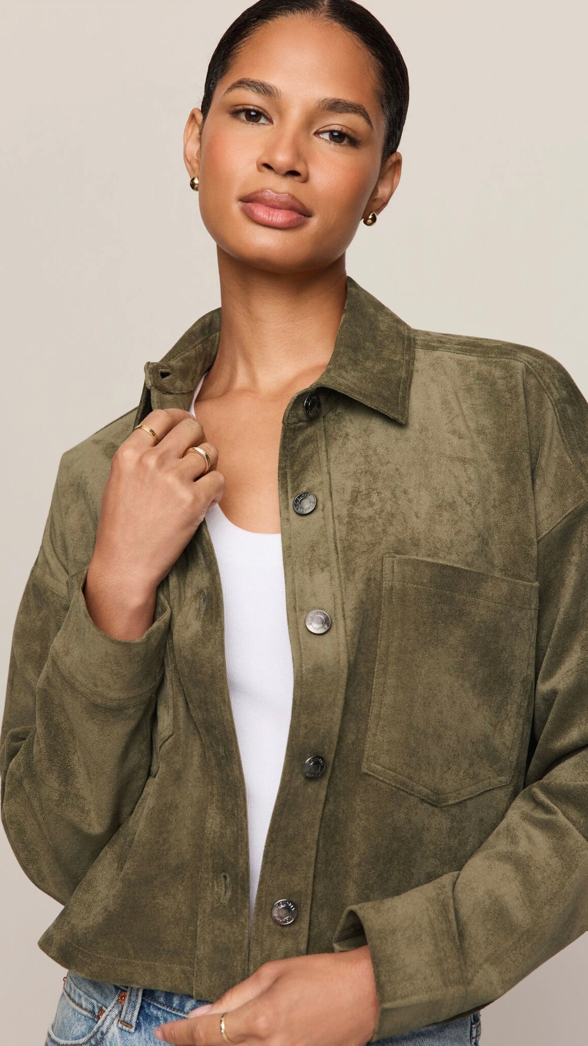 Z Supply All Day Cropped Suede Jacket - OLIVIA'S