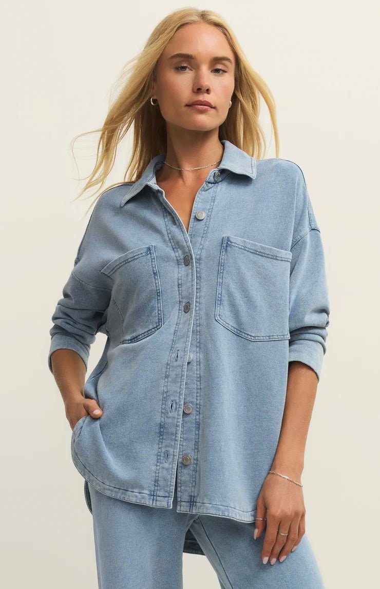 Z Supply All Day Knit Denim Jacket - OLIVIA'S