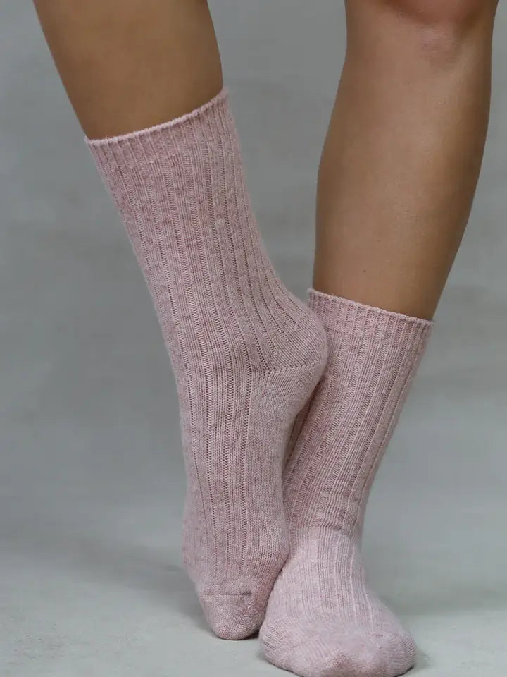 Cashmere Blend Crew Socks