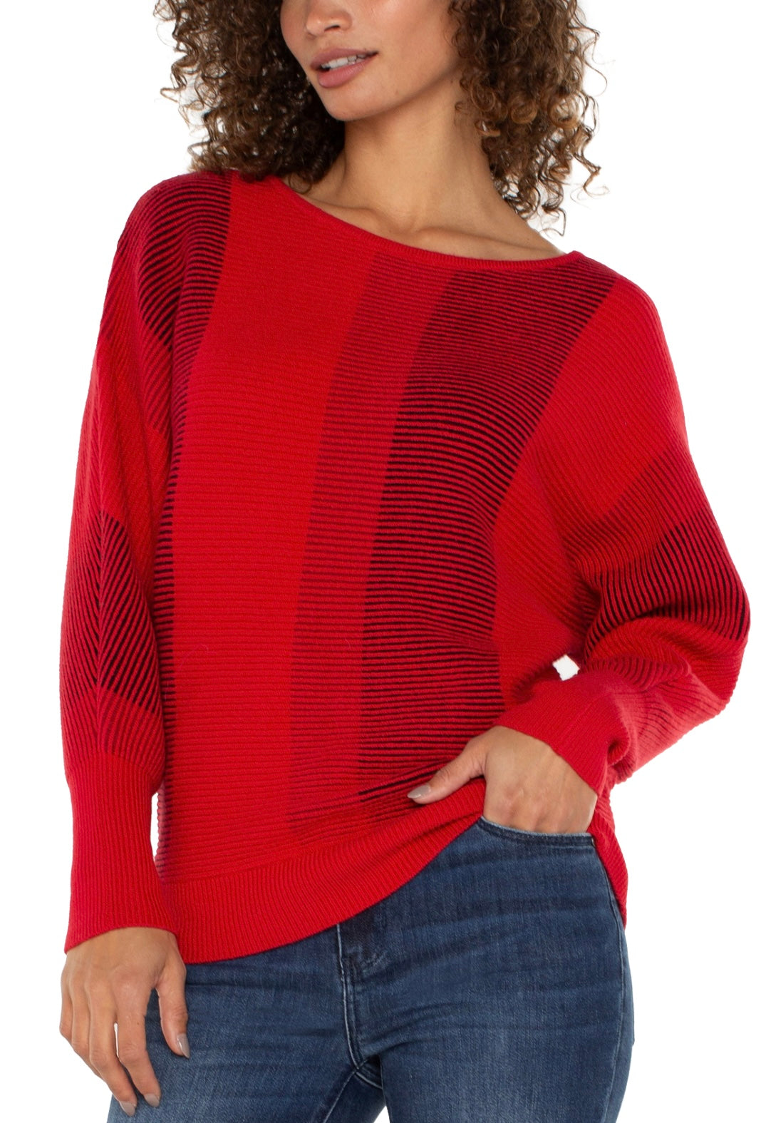 Colorblock Boat Neck Sweater