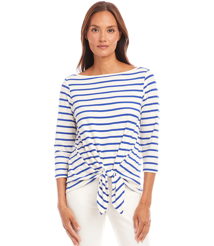 Striped Boatneck Top