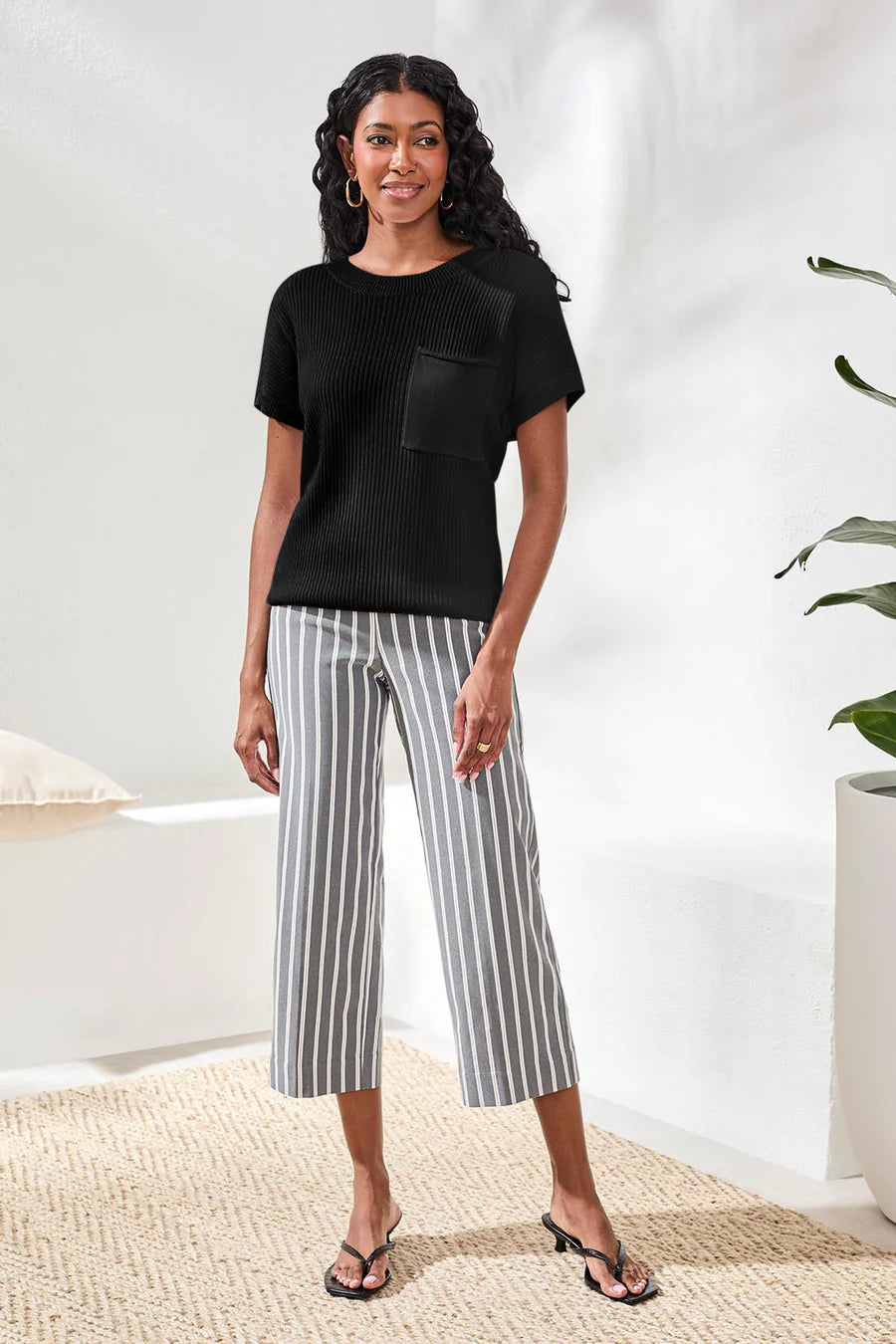 Dolman Ribbed Knit Top