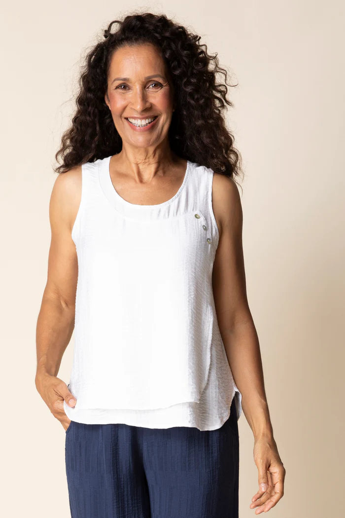 Jacquard Button Tank