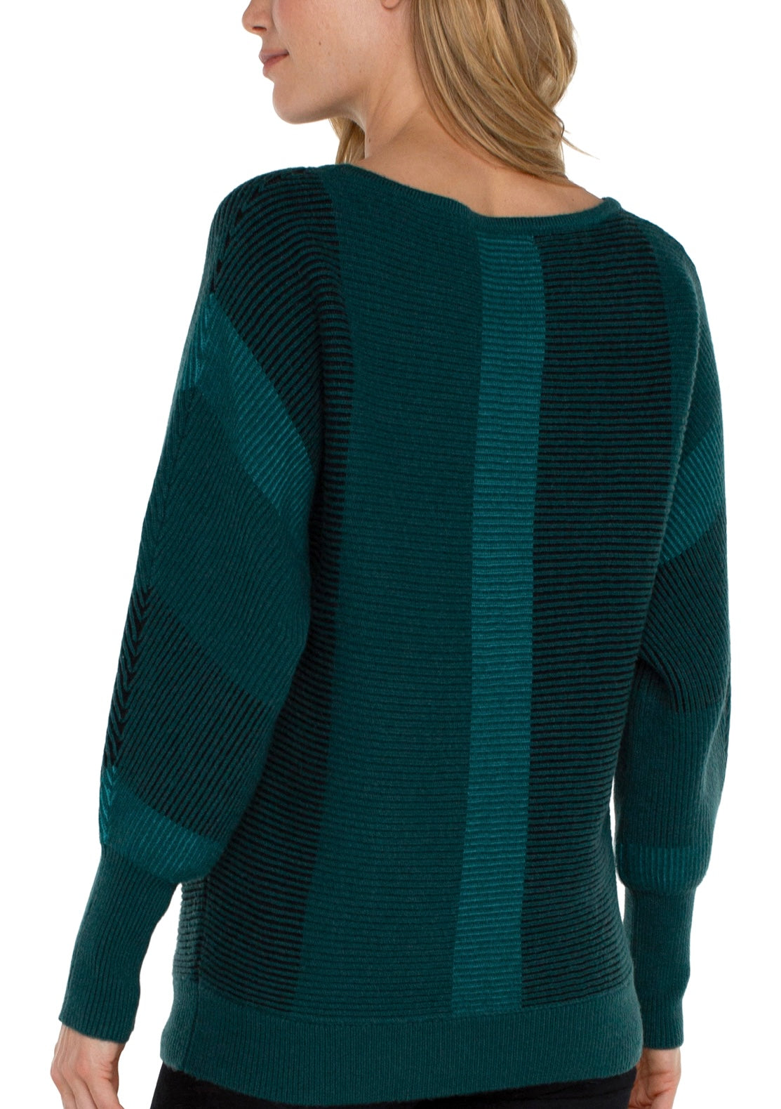 Colorblock Boat Neck Sweater