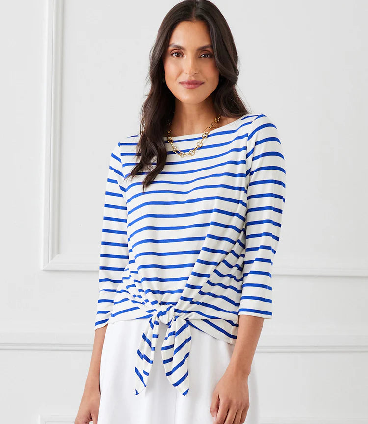 Striped Boatneck Top