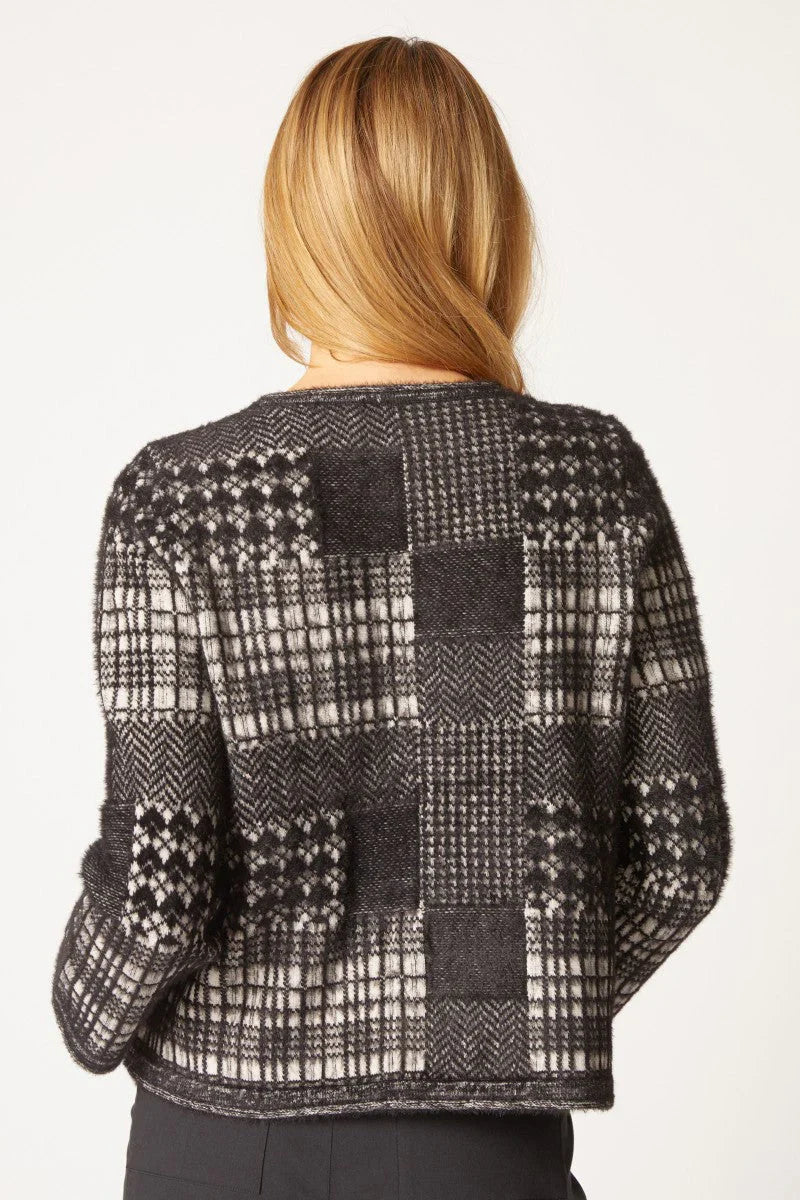 Plaid Patchwork Cardigan