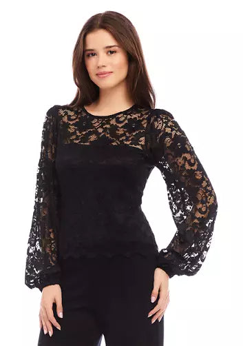 Blouson Sleeve Lace Top