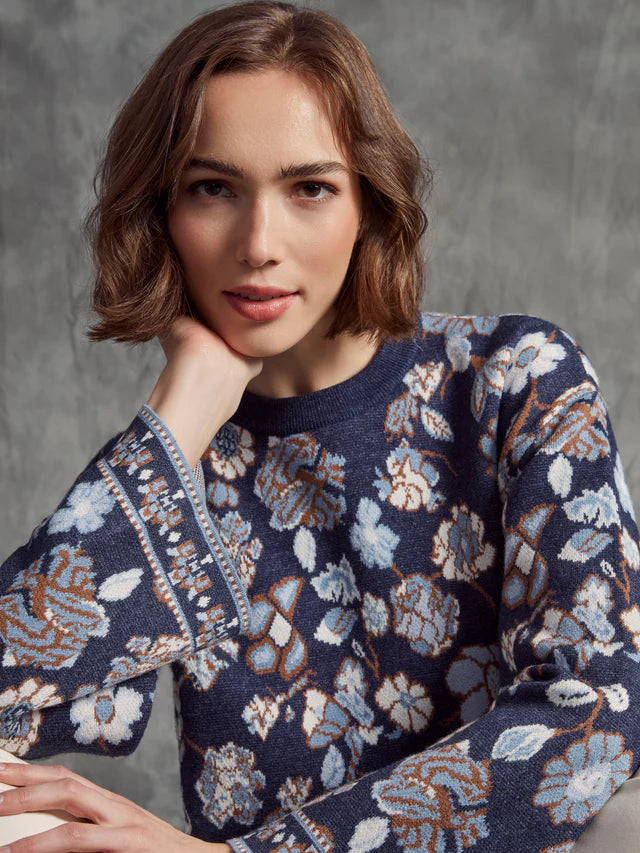Floral Jacquard Sweater
