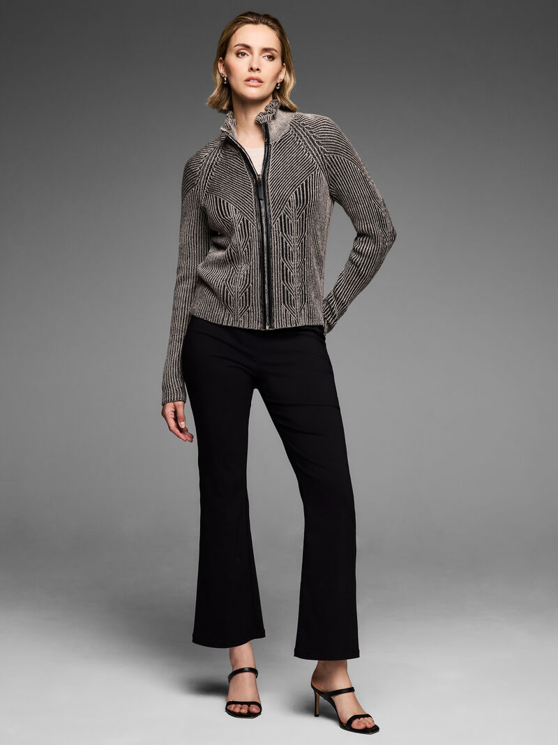 Zip Cashmere Blend Cardigan