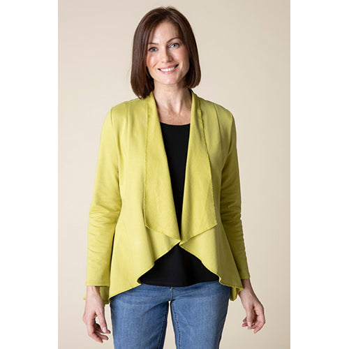 French Terry Drape Front Jacket