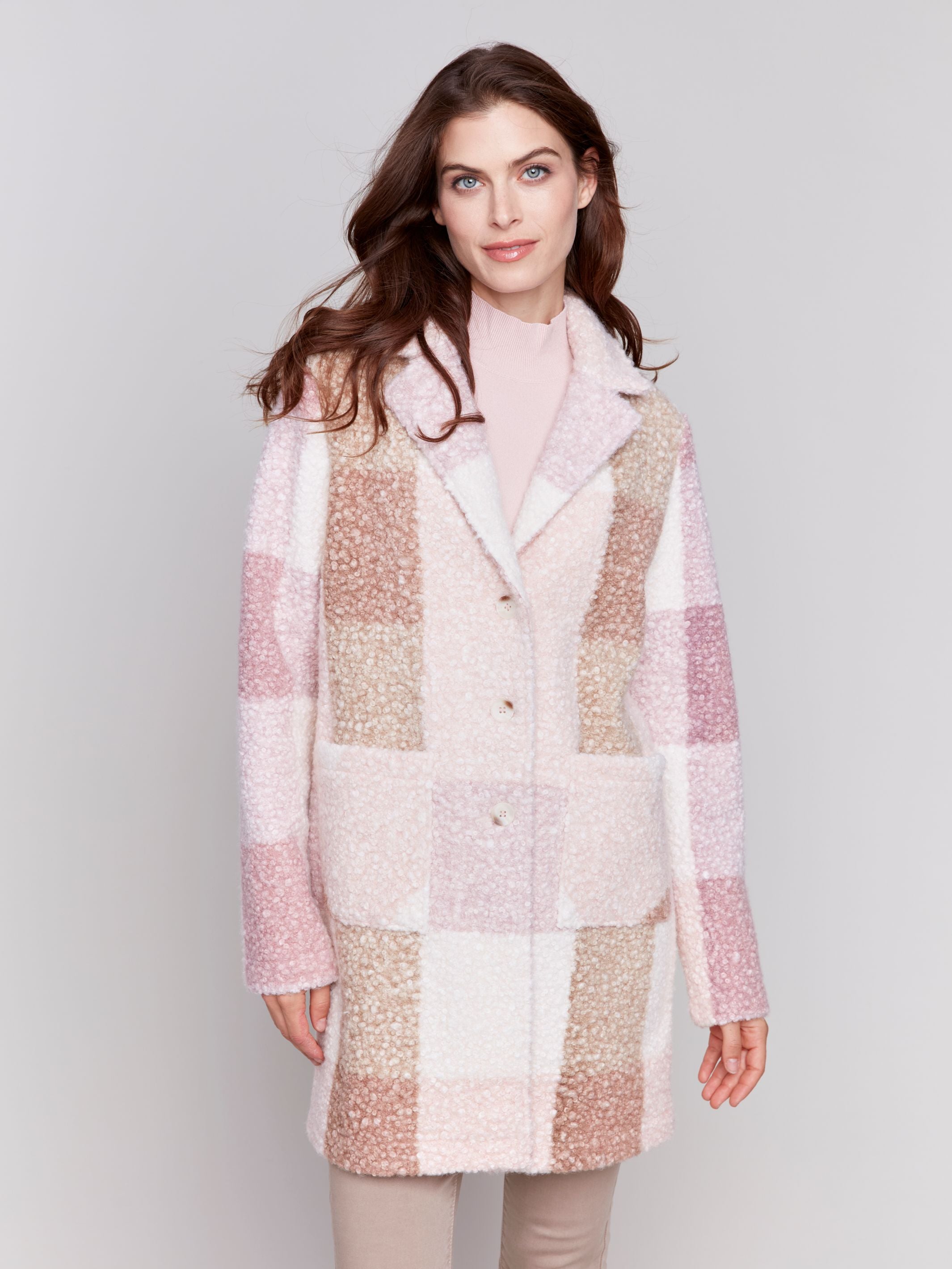 Boucle Tailored Collar Coat