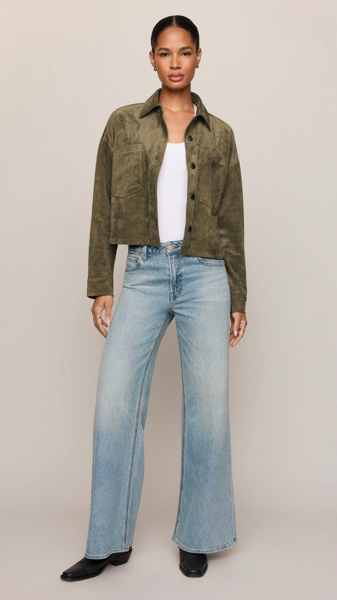 Z Supply All Day Cropped Suede Jacket - OLIVIA'S