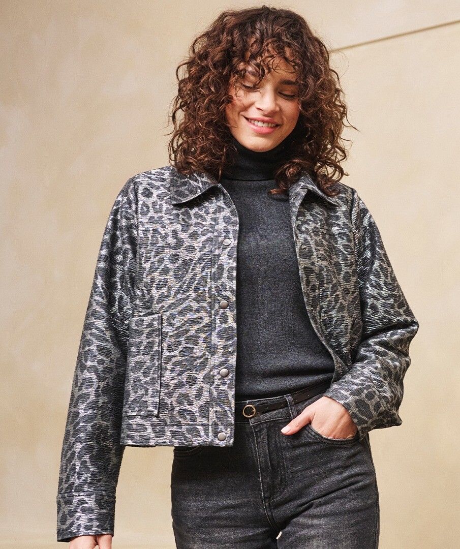 Leopard Jacket - Black