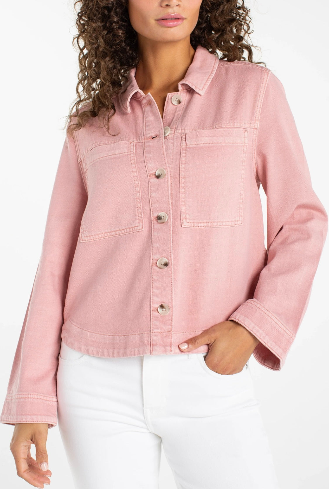 High Low Denim Shacket