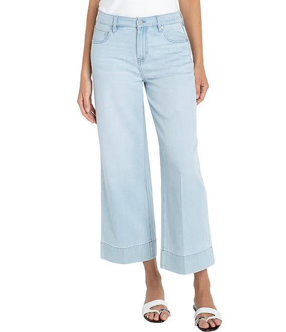 Stride Wide Leg Embroidered Jeans