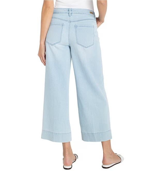 Stride Wide Leg Embroidered Jeans