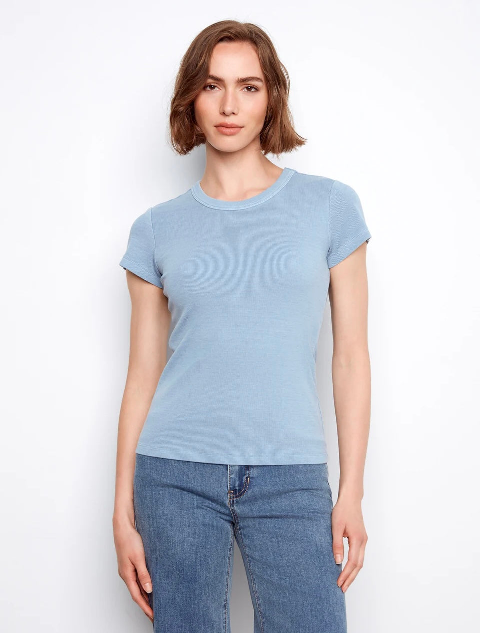 Charlie B Tencel Ribbed Crew Neck T