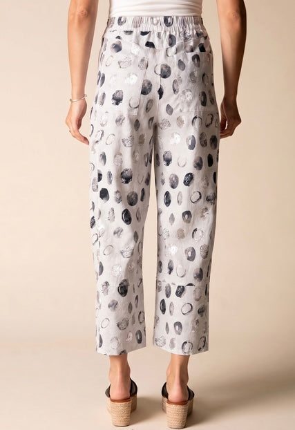 Habitat Women's  Linen Dot Seamed Crop Pant