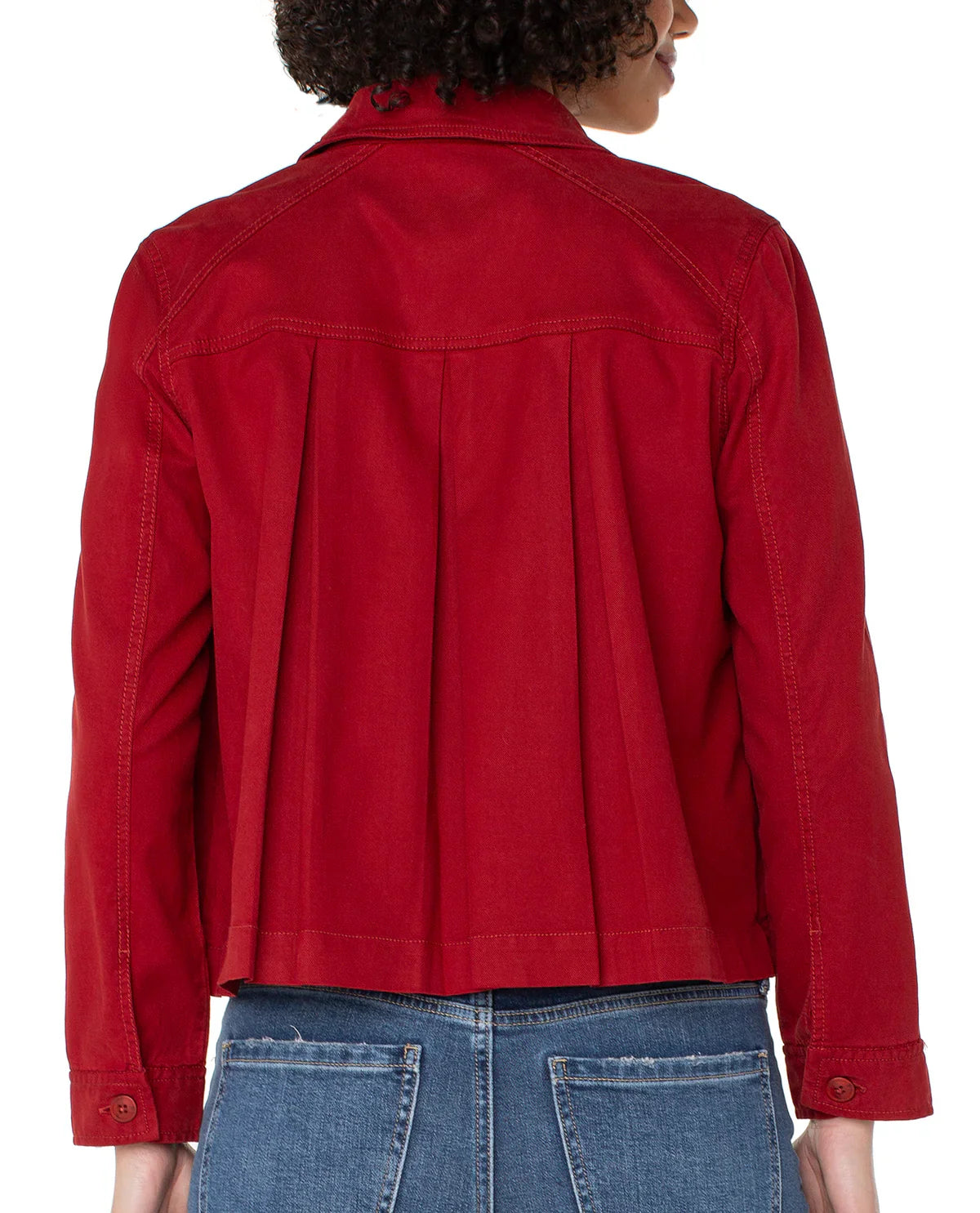 Pleat Back Crop Jacket