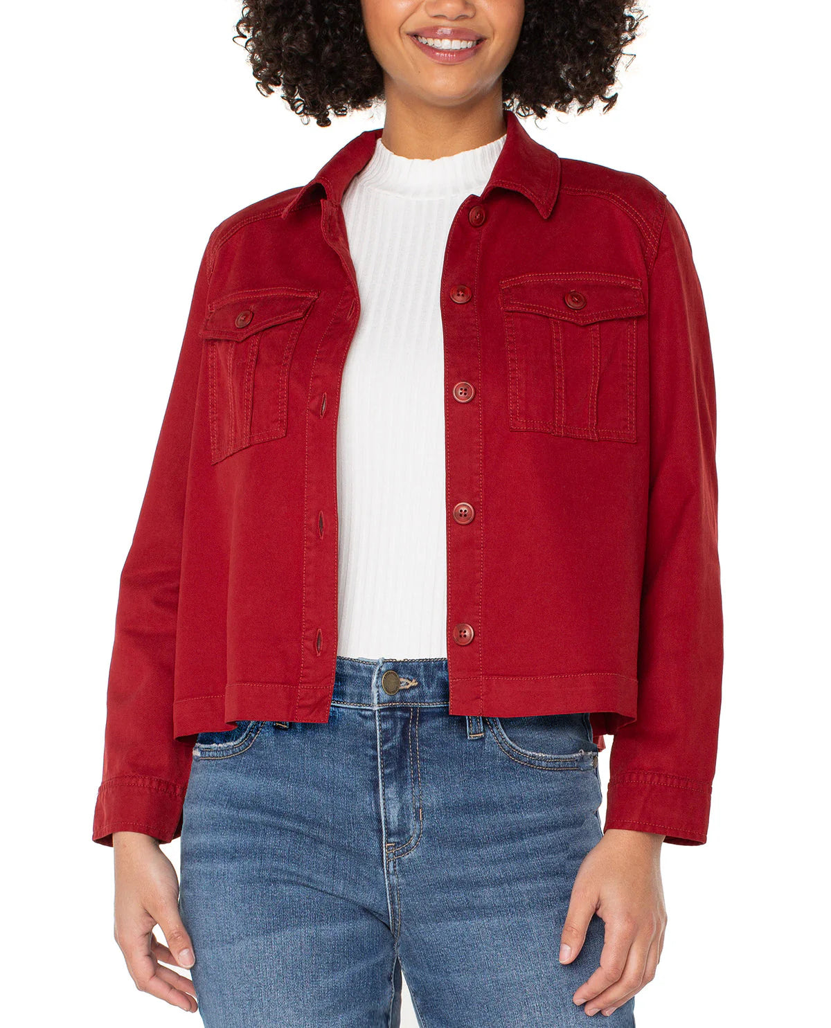 Pleat Back Crop Jacket