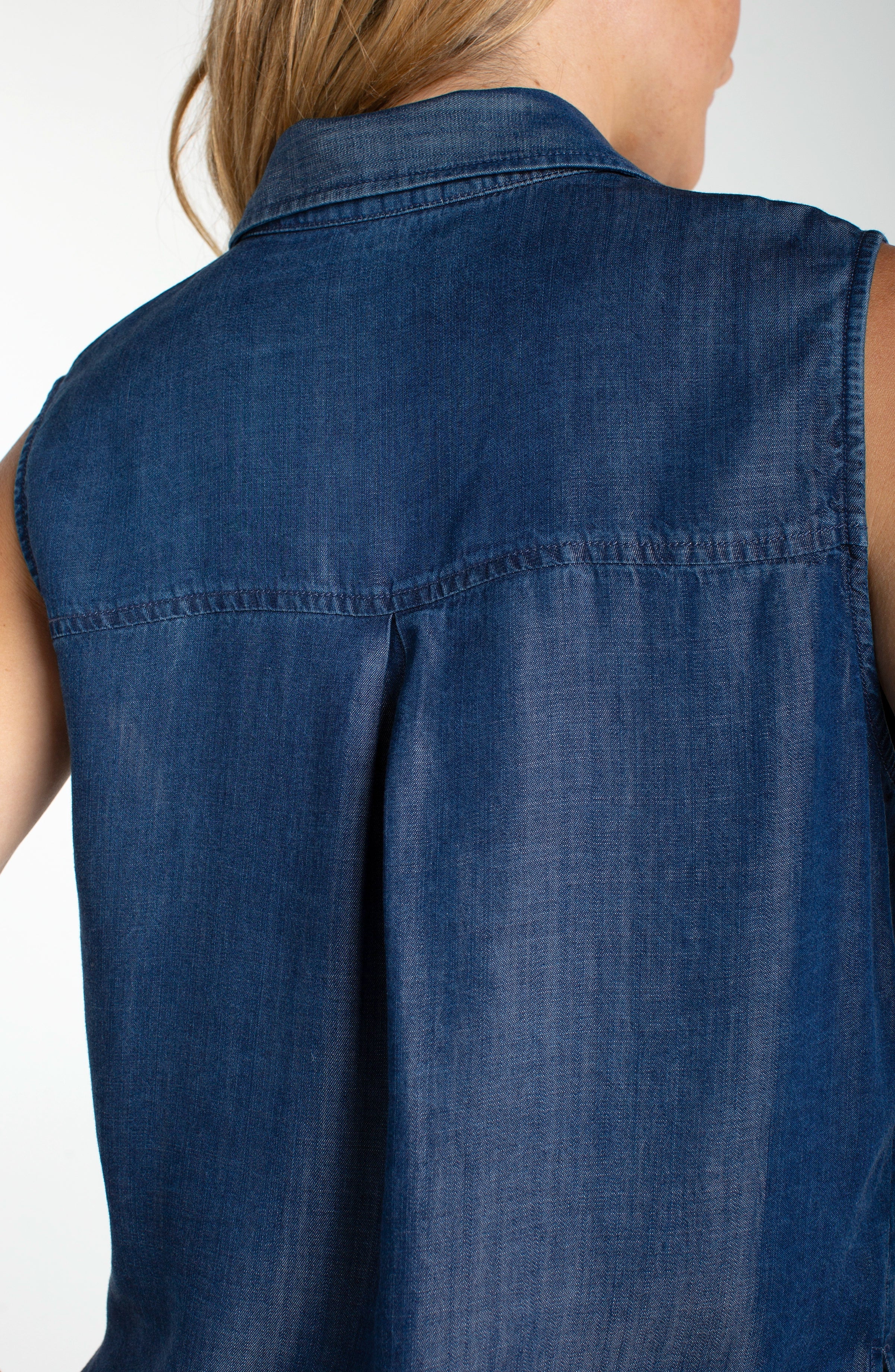 Liverpool Sleeveless Button Front Top