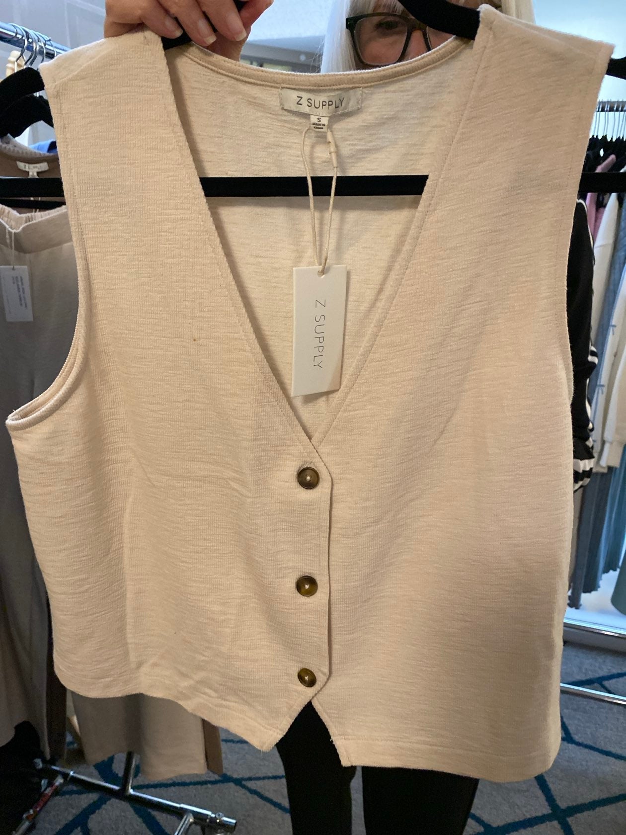 Noelle Textured Tank Top white