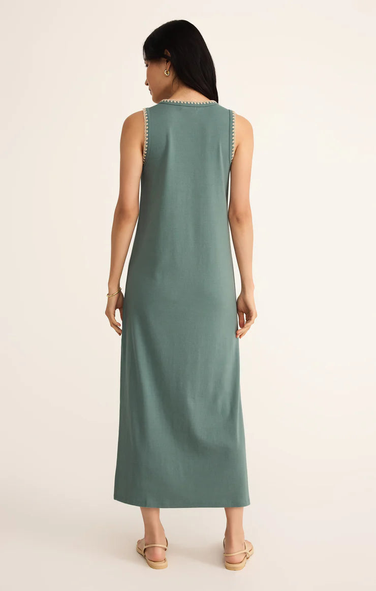 Whipstitch Rib Midi Dress