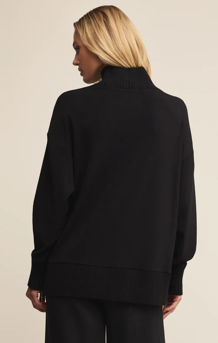 Sable Luxe Mock Neck Top