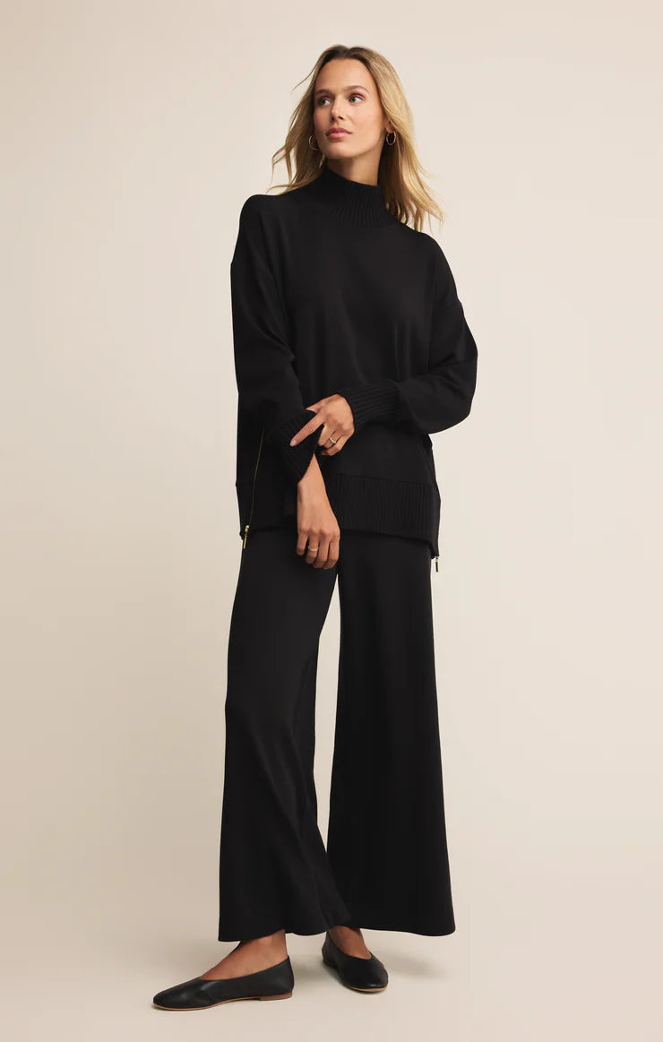 Sable Luxe Mock Neck Top