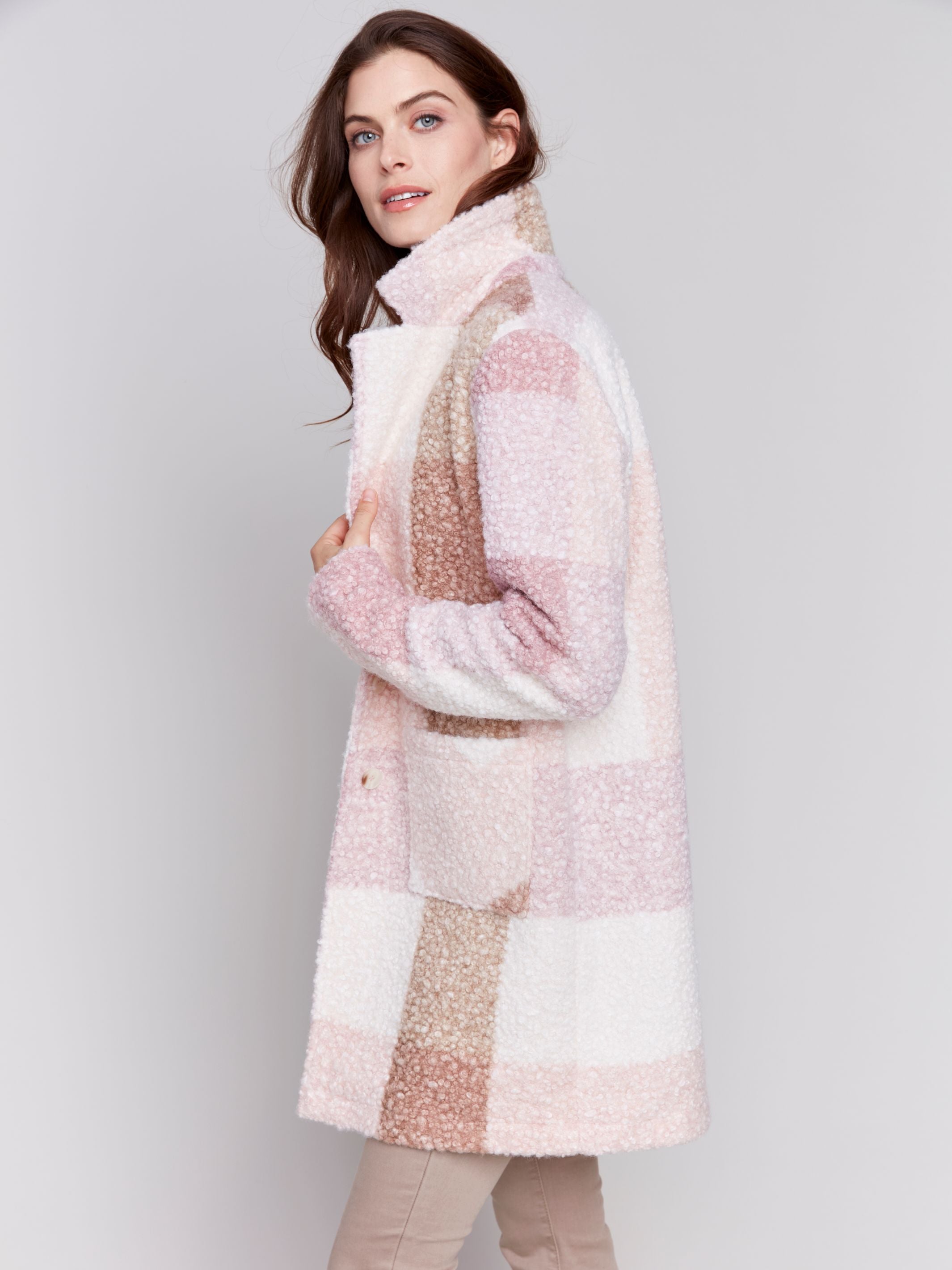 Boucle Tailored Collar Coat