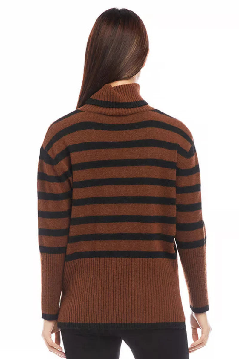 Striped Turtleneck Sweater