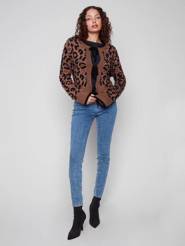 Charlie B Bow Tie Knit Cardigan - OLIVIA'S