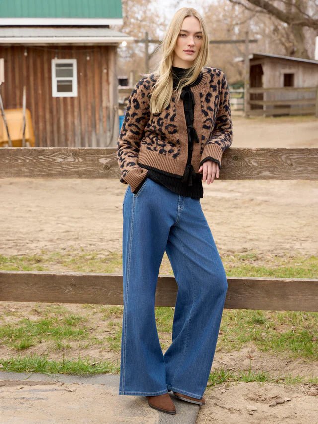 Charlie B Bow Tie Knit Cardigan - OLIVIA'S