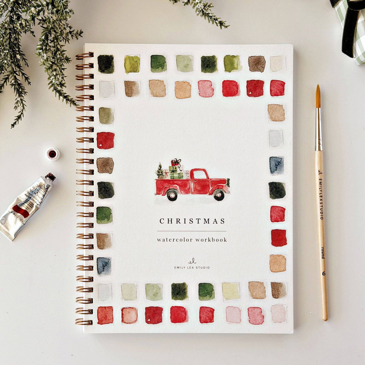Classic Christmas Watercolor Workbook - OLIVIA'S