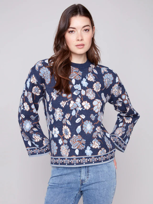 Floral Jacquard Sweater