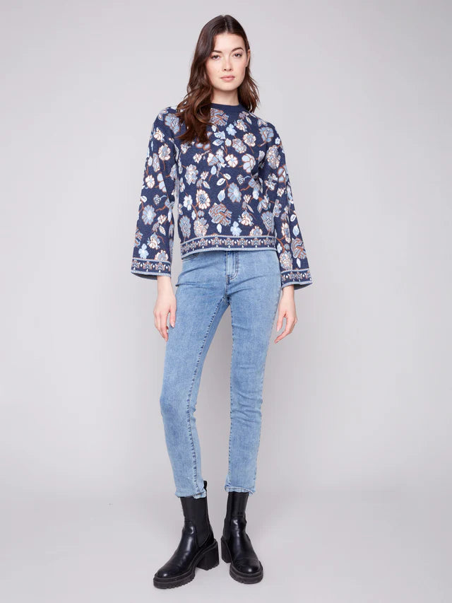 Floral Jacquard Sweater