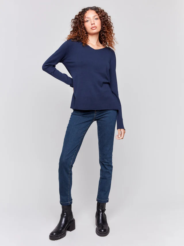 V-Neck Long Sleeve Sweater