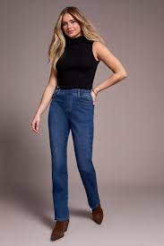 Sophia Pull On Straight Leg Jeans