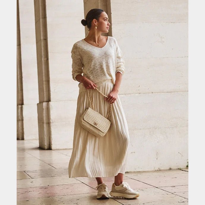 Esqualo Pleated Skirt - OLIVIA'S