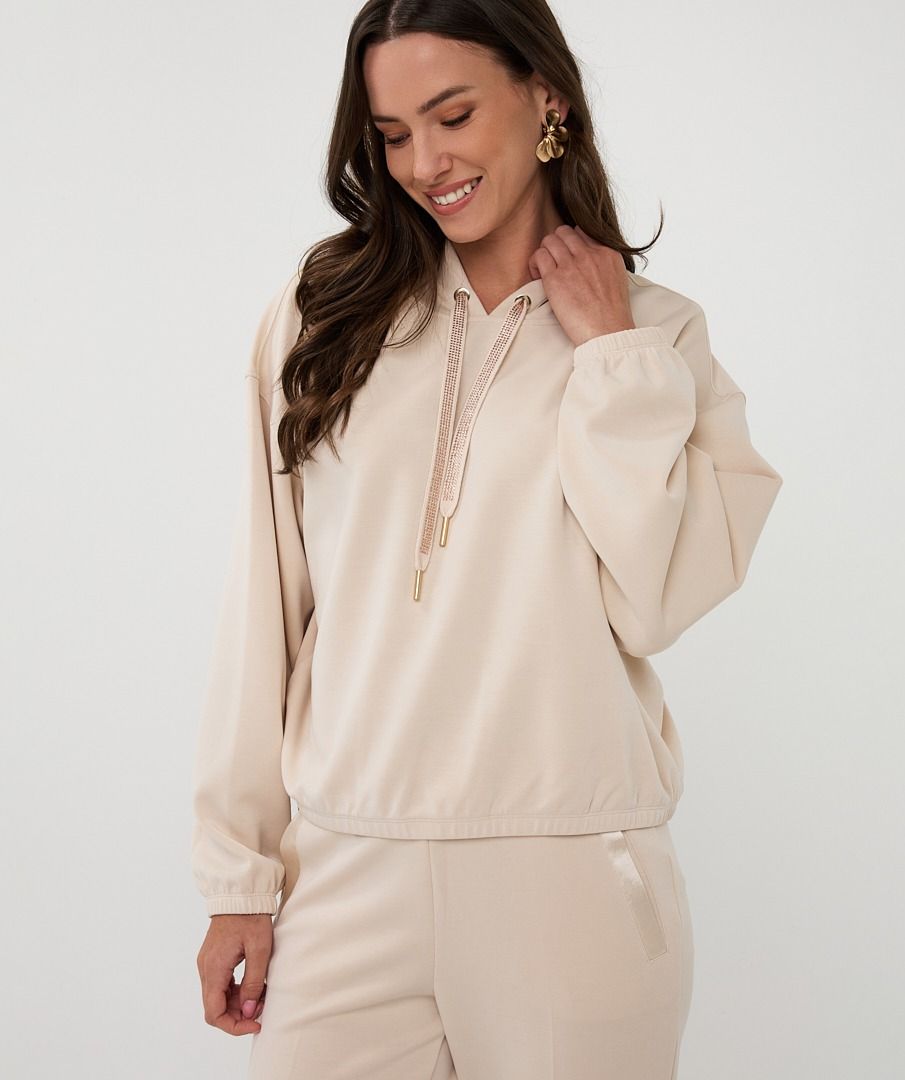 Sparkle & Shine Modal Hoodie - Ivory