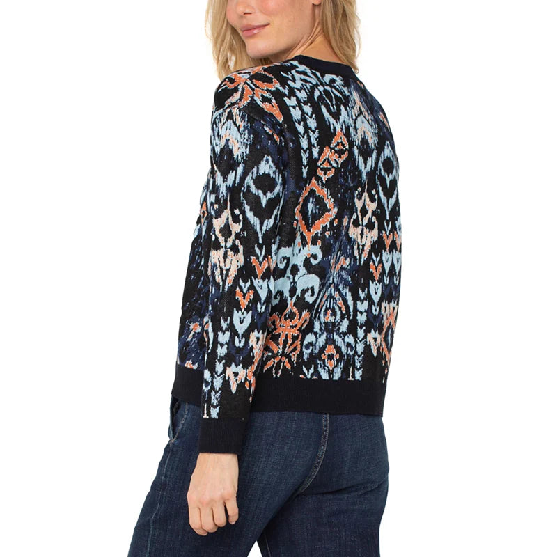 Long Sleeve Jacquard Sweater
